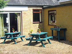 photo of patio and tables