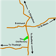 map showing position of Stables