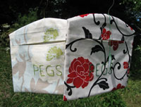 a photo of two peg bags